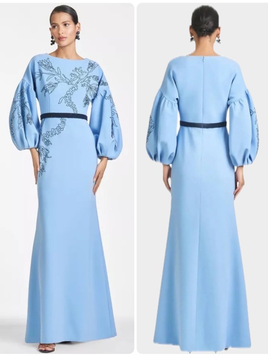 Sachin + Babi Dresses & Skirts - SACHIN & BABI Aria Cornflower Blue Embroidered Gown Maxi Dress NWT $994